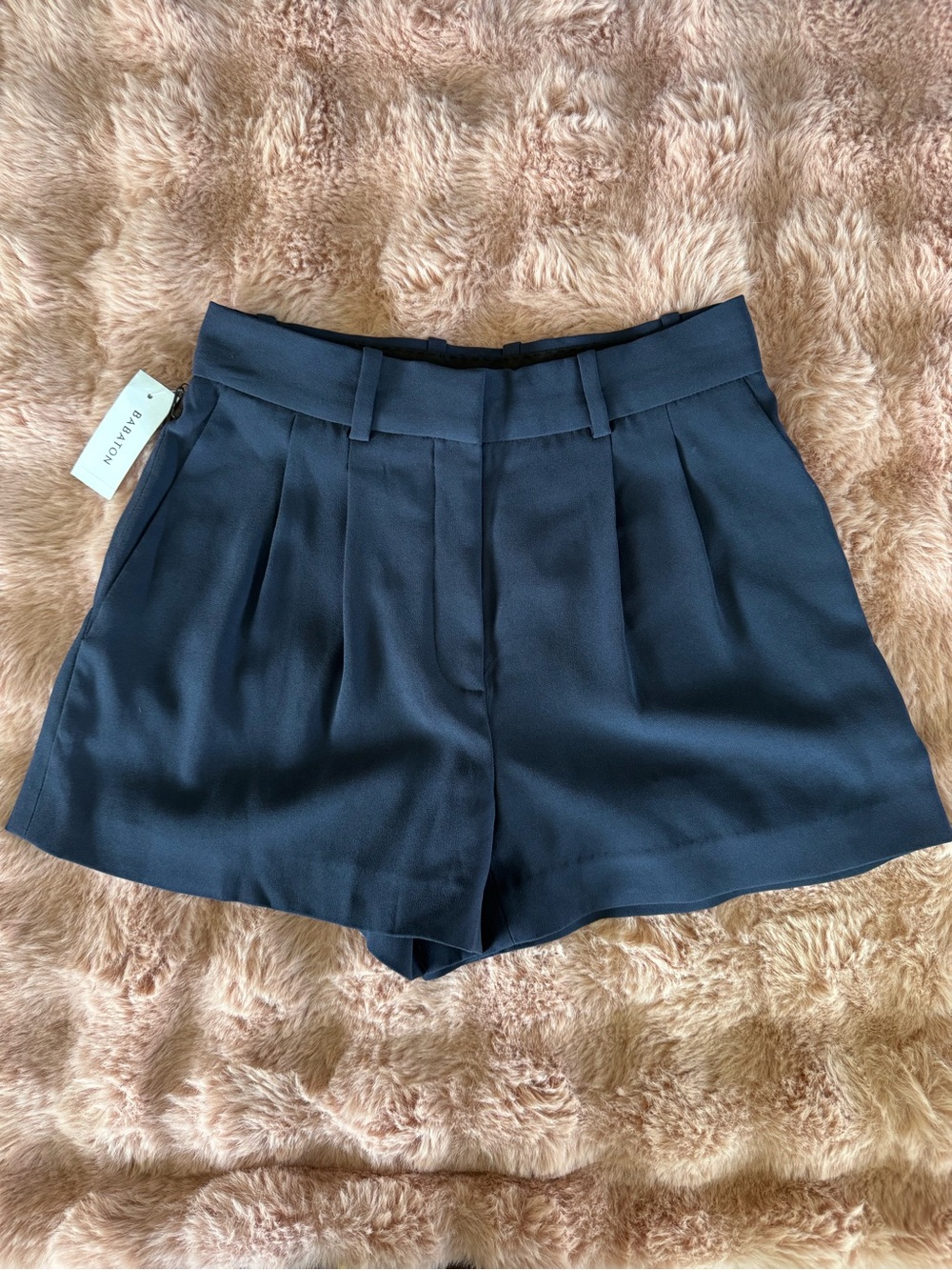 NWT Aritzia Pleated Navy Shorts